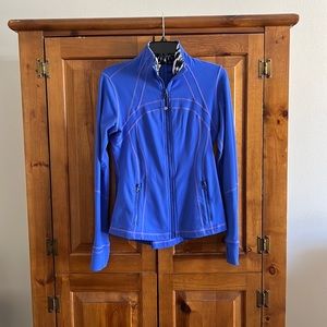 Lululemon zip front athletic jacket, blue small
